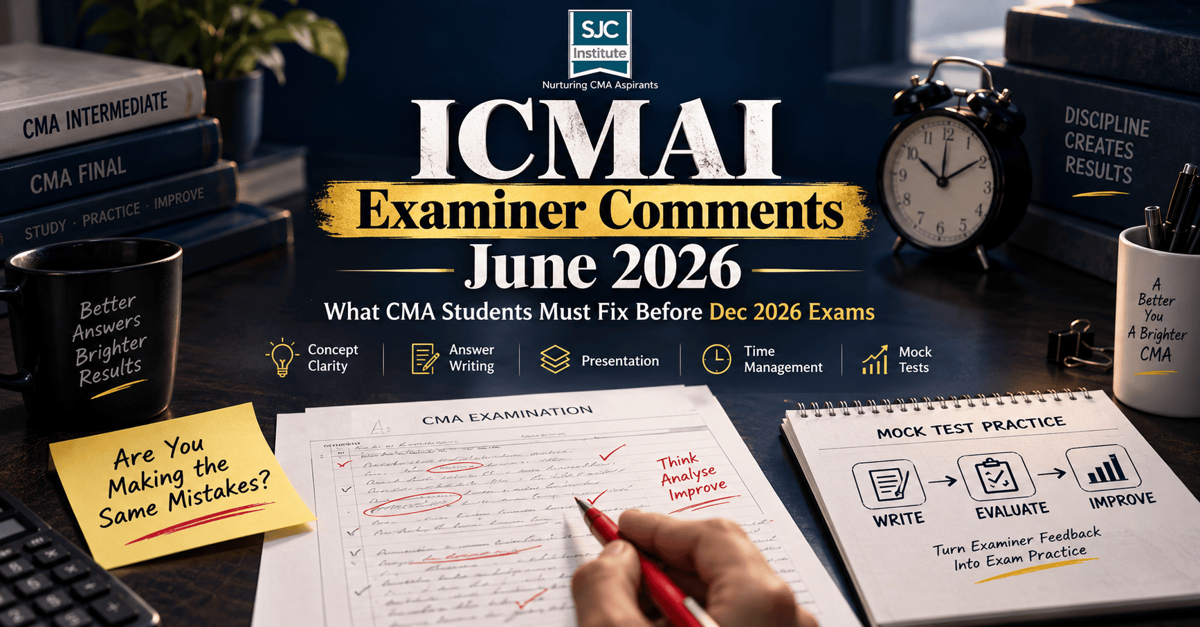ICMAI Examiner Comments June 2026: What CMA Students Must Fix Before Dec 2026 Exams