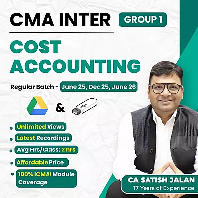 CMA Inter Cost Accounting (Group 1) By CA Satish Jalan