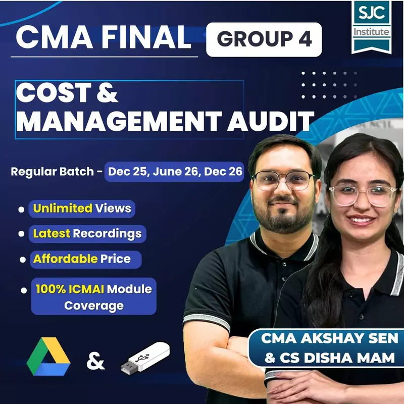 CMA Final Cost & Management Audit (Group 4) By CMA Akshay Sen & CS Disha Mam