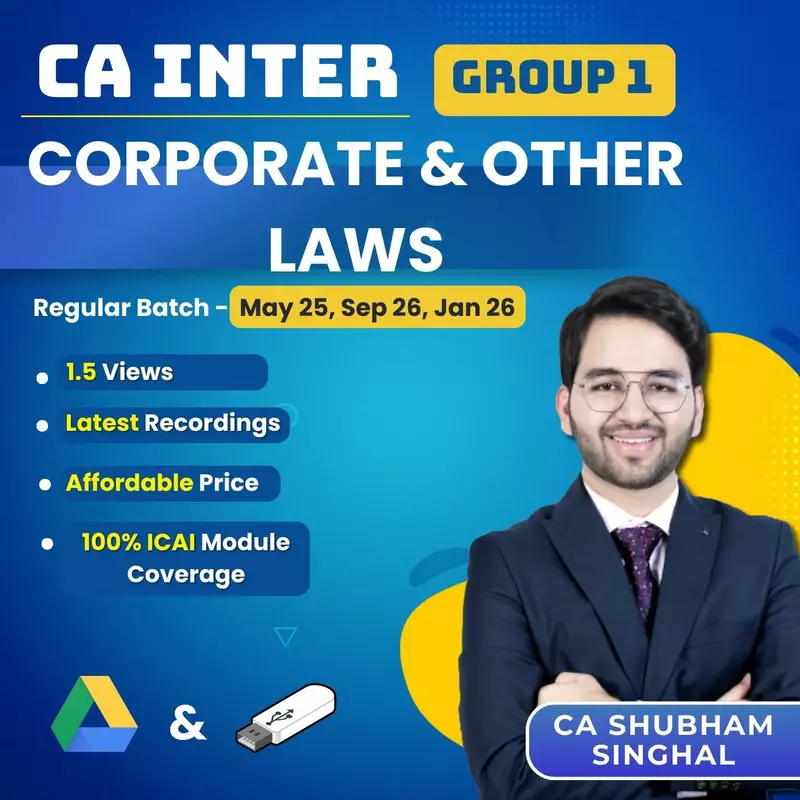 CA Inter Corporate and Other Laws (Group 1) By CA Shubham Singhal
