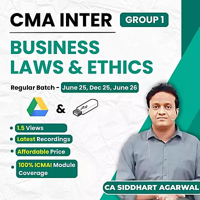 CMA Inter Business Laws and Ethics (Group 1) By CA Siddharth Agarwal