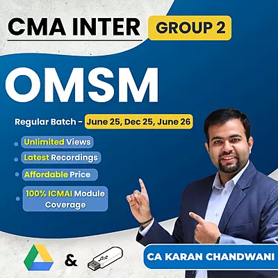 CMA Inter OM & SM (Group 2) By CA Karan Chandwani