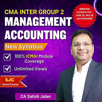 CMA Inter Management Accounting (Group 2) By CA Satish Jalan