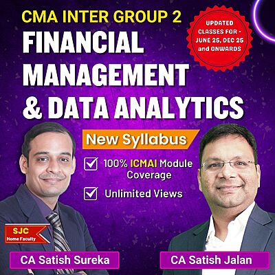 CMA Inter FM & DA (Group 2) By CA Satish Jalan & CA Satish Sureka
