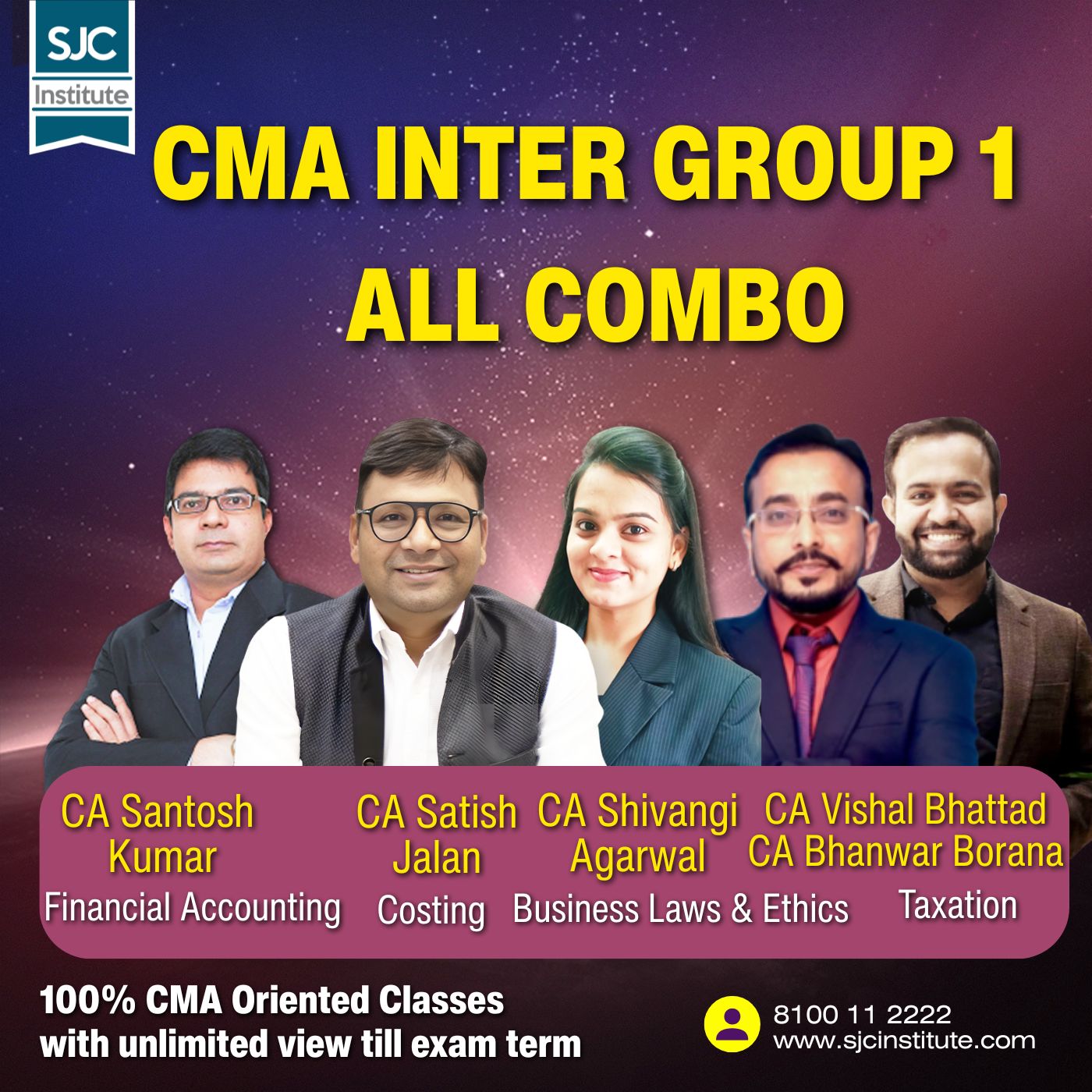 CMA Inter Group 1 All Combo By CA Satish Jalan & CMA Rahil Singhal,CA ...
