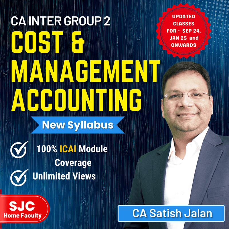 Best CA Inter Cost and Management Accounting Class By CA Satish Jalan
