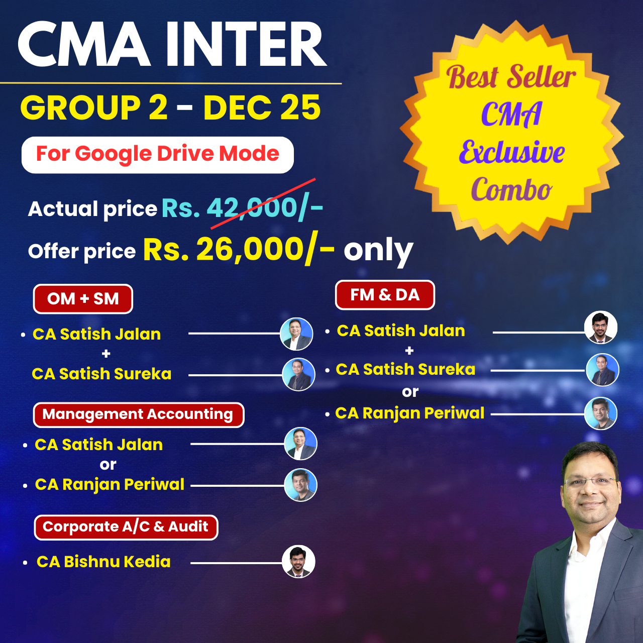 CMA Inter Grp 2 Combo Dec 25 - Student Jaise Chahey - Download Mode - Best Seller CMA Exclusive
