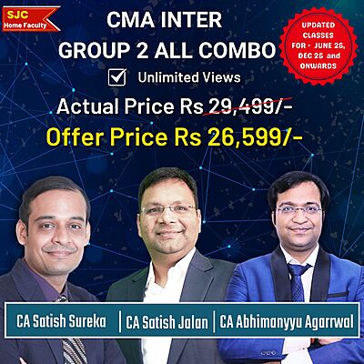 CMA Inter Group 2 All SJC Inhouse Combo (OMSM + Cor.A/c & Audit + FMDA + MA) By CA Satish Jalan, CA Satish Sureka, CA Abhimanyyu Agarrwal