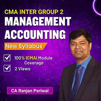 CMA Inter Management Accounting (Group 2) By CA Ranjan Periwal