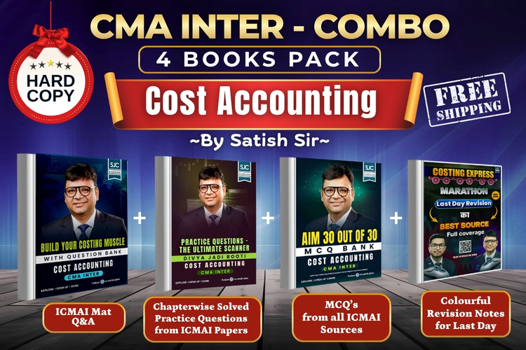 CMA Inter Cost Accounting Combo Book Set (Question Bank, MCQ, DJB ...
