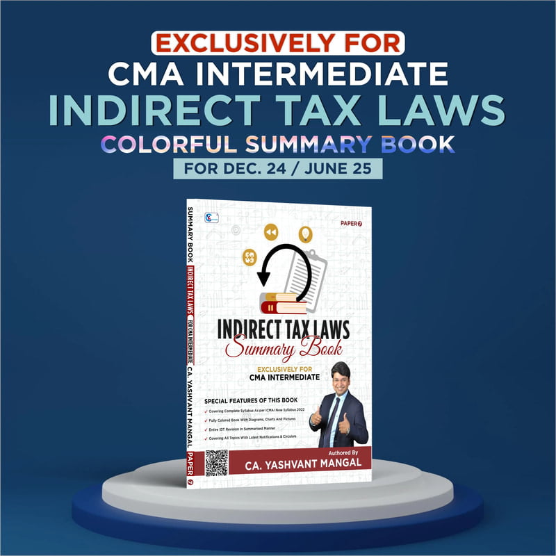 Summary Book (IDT) Giveaway For CMA Inter Students by CA Yashvant Mangal Sir Summary Book (IDT) Giveaway For CMA Inter Students by CA Yashvant Mangal Sir