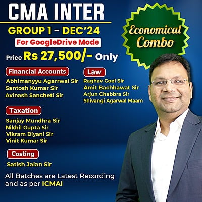 CMA Inter Group 1 Combo Dec 24 - Student Jaise Chahey - Download Mode - Economical