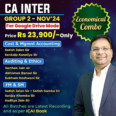 CA Inter Group 2 Combo Nov 24 - Student Jaise Chahey - Download Mode - Economical