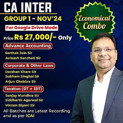 CA Inter Group 1 Combo Nov 24 - Student Jaise Chahey - Download Mode - Economical