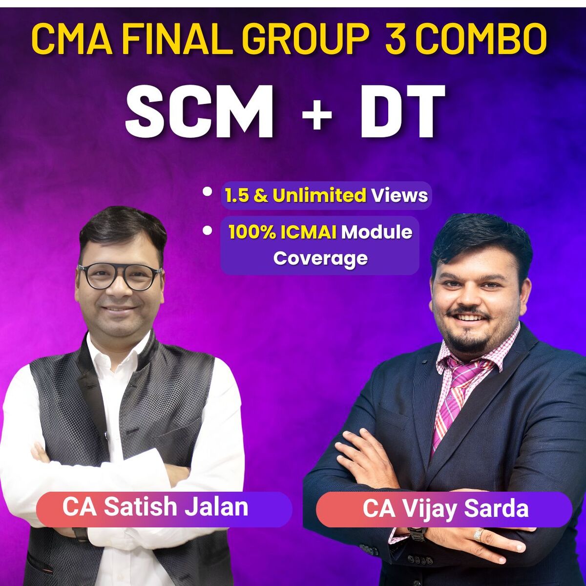 CMA Final Combo SCM + DT By CA Satish Jalan & CA Vijay Sarda
