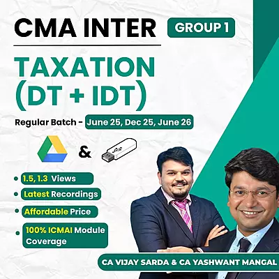 CMA Inter Taxation (Group 1) By CA Yashvant Mangal and CA Vijay Sarda
